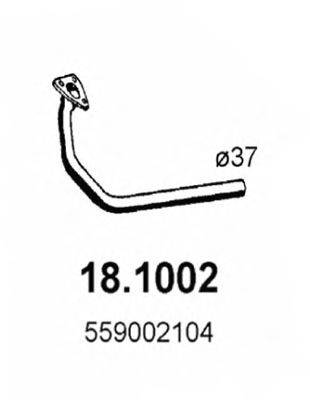 Труба выхлопного газа ASSO 181002