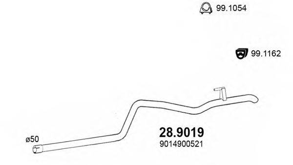 Труба выхлопного газа ASSO 289019