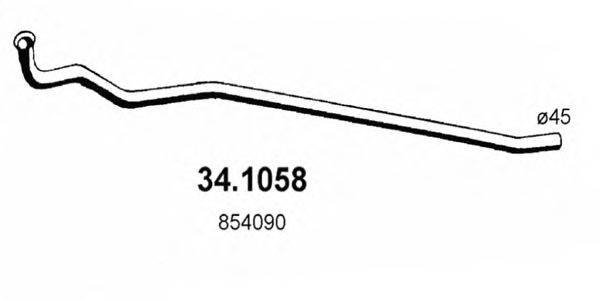 Труба выхлопного газа ASSO 341058
