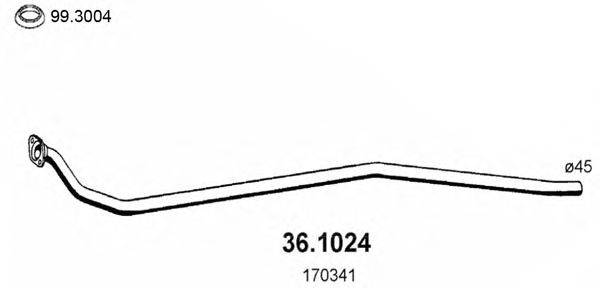 Труба выхлопного газа ASSO 36.1024
