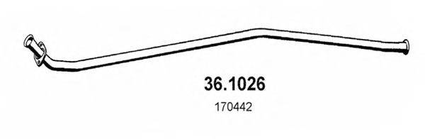 Труба выхлопного газа ASSO 36.1026