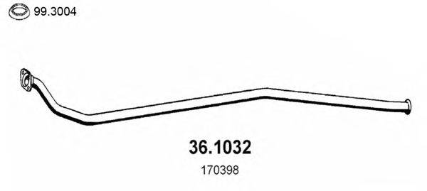 Труба выхлопного газа ASSO 36.1032
