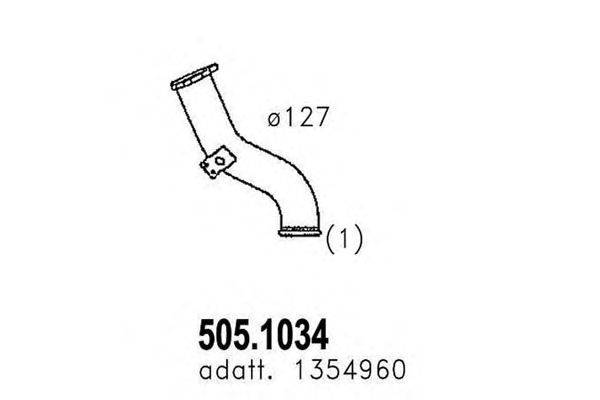 Труба выхлопного газа ASSO 505.1034