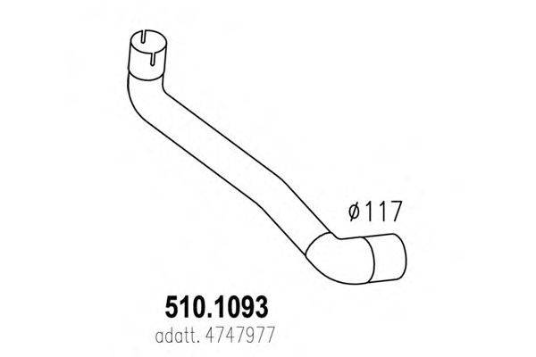 Труба выхлопного газа ASSO 510.1093
