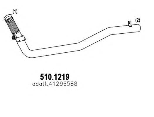 Труба выхлопного газа ASSO 510.1219