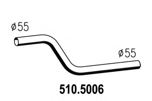 Труба выхлопного газа ASSO 5105006