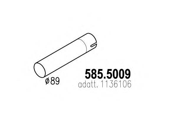 Труба выхлопного газа ASSO 585.5009