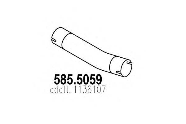 Труба выхлопного газа ASSO 585.5059