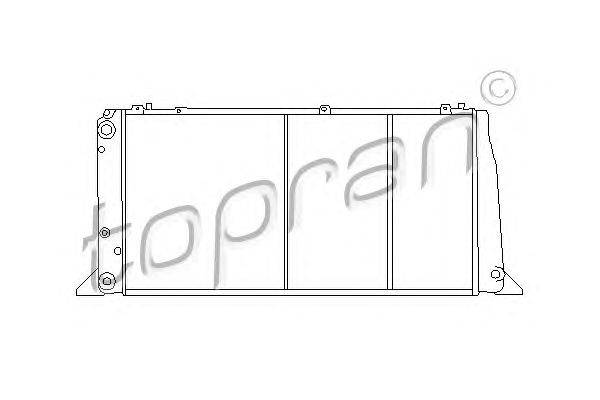 Радиатор, охлаждение двигателя TOPRAN 104 274