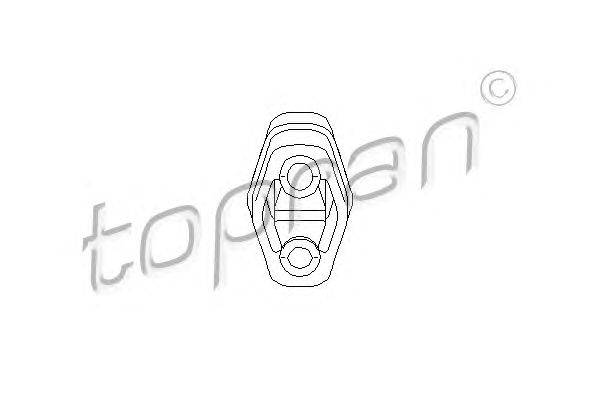 Кронштейн, глушитель TOPRAN 104402