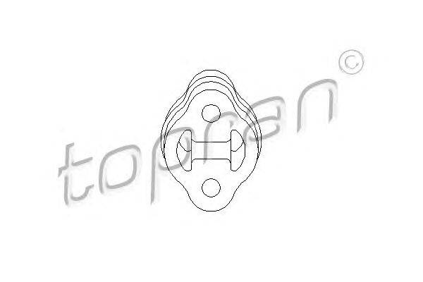 Кронштейн, глушитель TOPRAN 302 733