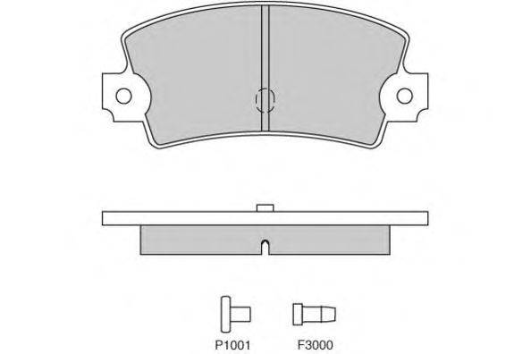 Комплект тормозных колодок, дисковый тормоз E.T.F. 20416