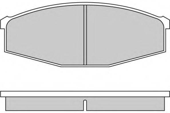 Комплект тормозных колодок, дисковый тормоз E.T.F. 12-0234