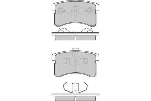 Комплект тормозных колодок, дисковый тормоз E.T.F. 21968