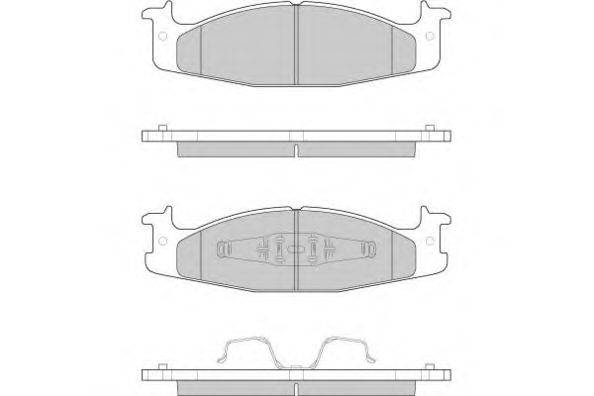 Комплект тормозных колодок, дисковый тормоз E.T.F. 12-0795