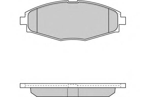 Комплект тормозных колодок, дисковый тормоз E.T.F. 12-0804