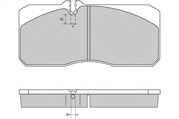 Комплект тормозных колодок, дисковый тормоз E.T.F. 29056