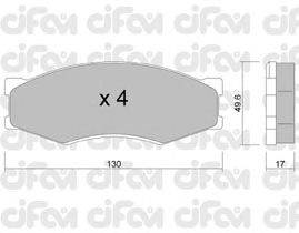 Комплект тормозных колодок, дисковый тормоз CIFAM 822-066-0