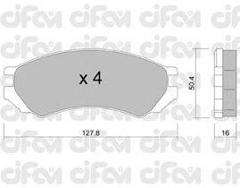 Комплект тормозных колодок, дисковый тормоз CIFAM 822-179-0