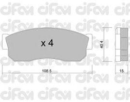 Комплект тормозных колодок, дисковый тормоз CIFAM 822-202-0