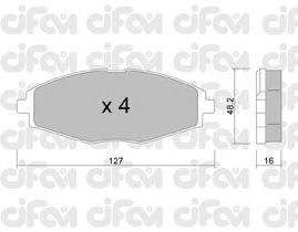 Комплект тормозных колодок, дисковый тормоз CIFAM 822-293-0