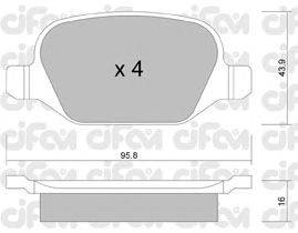Комплект тормозных колодок, дисковый тормоз CIFAM 822-324-1