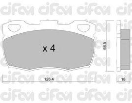 Комплект тормозных колодок, дисковый тормоз CIFAM 822-352-1