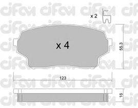 Комплект тормозных колодок, дисковый тормоз CIFAM 822-765-0