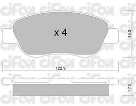 Комплект тормозных колодок, дисковый тормоз CIFAM 822-781-0