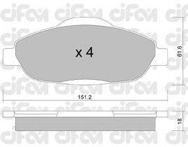 Комплект тормозных колодок, дисковый тормоз CIFAM 822-804-0