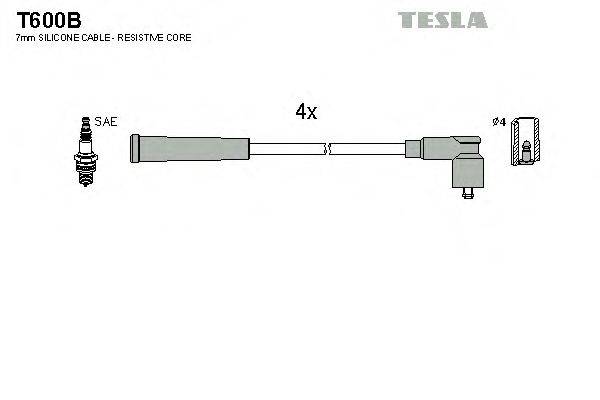Комплект проводов зажигания TESLA T600B