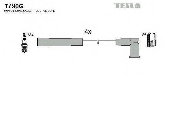 Комплект проводов зажигания TESLA T790G