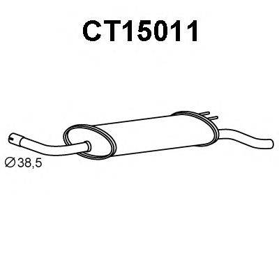 Глушитель выхлопных газов конечный VENEPORTE CT15011