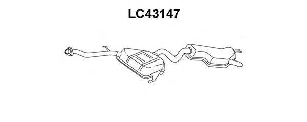 Глушитель выхлопных газов конечный VENEPORTE LC43147