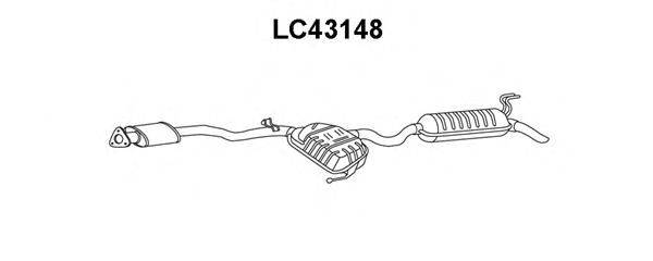 Глушитель выхлопных газов конечный VENEPORTE LC43148