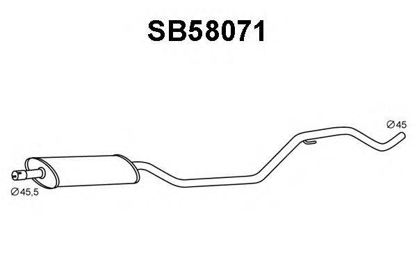 Предглушитель выхлопных газов VENEPORTE SB58071