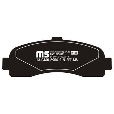 Комплект тормозных колодок, дисковый тормоз MASTER-SPORT 13-0460-5956-2N-SET-MS
