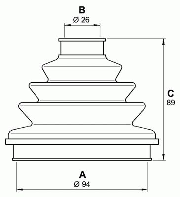 Комплект пылника, приводной вал OPEN PARTS SJK7086.00