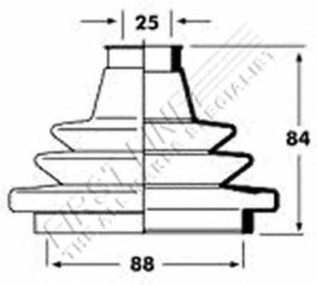 Пыльник, приводной вал FIRST LINE FCB2353
