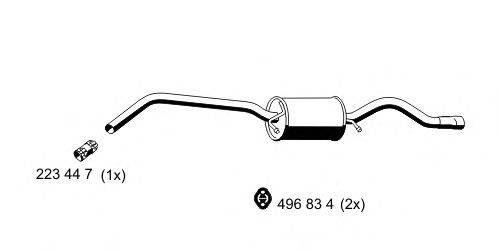 Глушитель выхлопных газов конечный ERNST 350037