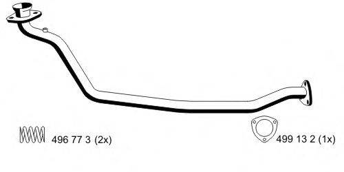 Труба выхлопного газа ERNST 024402