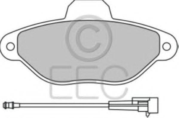 Комплект тормозных колодок, дисковый тормоз EEC BRP0812