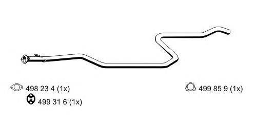 Труба выхлопного газа ERNST 310505