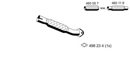 Труба выхлопного газа; Ремонтная трубка, катализатор ERNST 341585