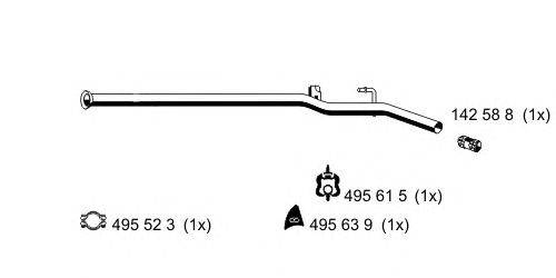 Труба выхлопного газа ERNST 522458