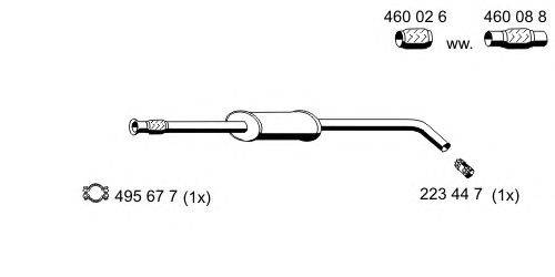 Средний глушитель выхлопных газов ERNST 530071