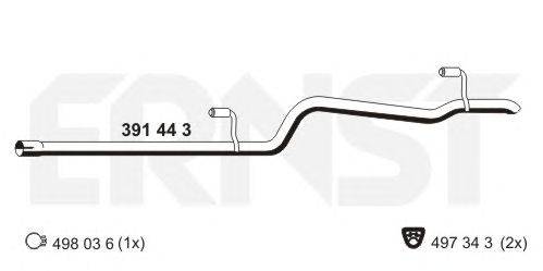 Труба выхлопного газа ERNST 391443