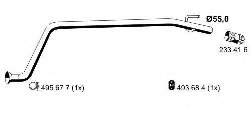 Труба выхлопного газа ERNST 048422