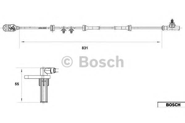 Датчик, частота вращения колеса BOSCH 0 265 007 559