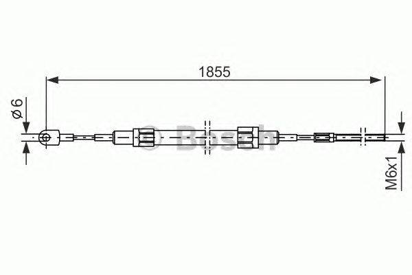 Трос, стояночная тормозная система BOSCH 1 987 477 074